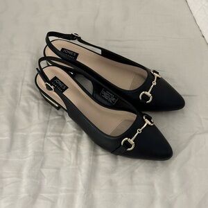 Jones New York Slingback Flats, Size 8.5, Black